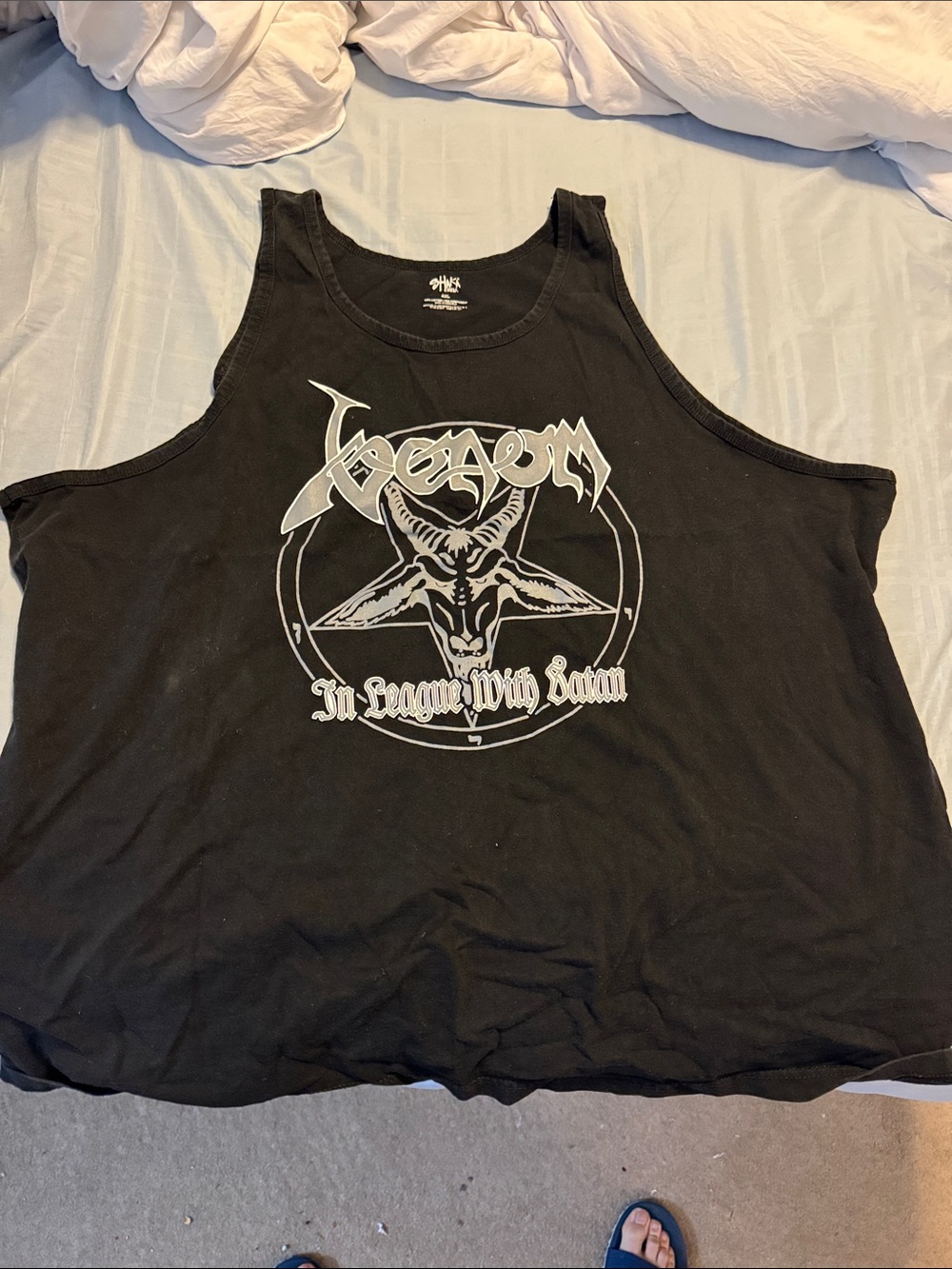Vintage 4xl Venom In League With Satan metal band tank top